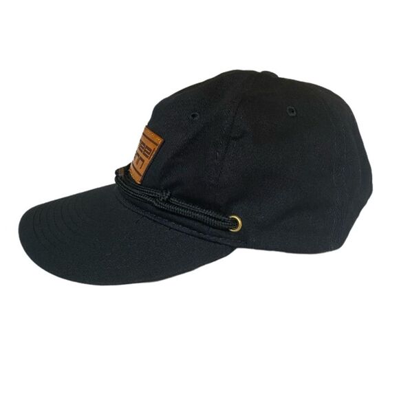 NWOT Findlay Unstructured Snapback Hat Black Chinstrap Scheel-mann Logo One Size - Picture 4 of 14